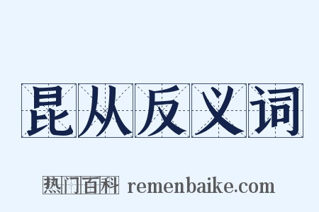 昆从反义词是什么意思的图片